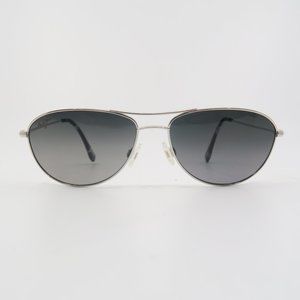 Maui Jim MJ 245-17 BABY BEACH Silver/Gray Women Aviator Sunglasses Pre-Owned